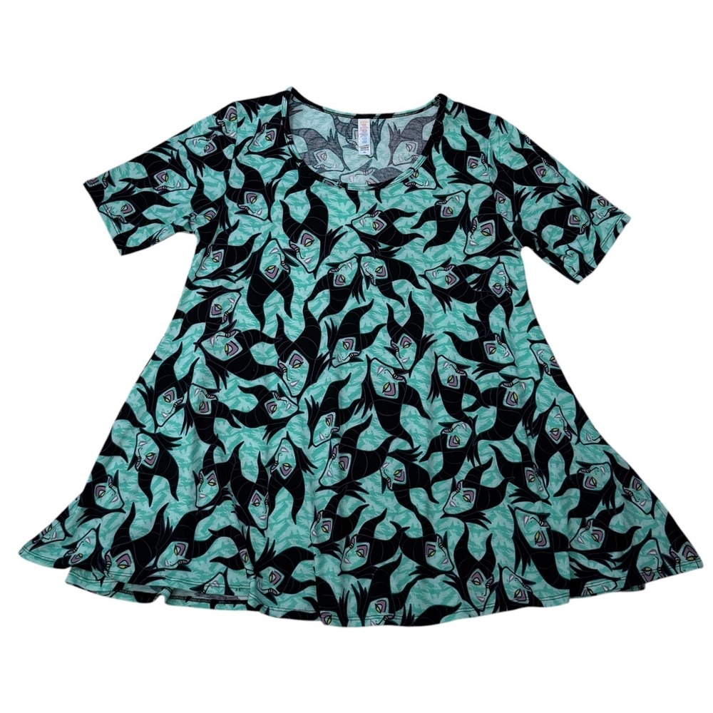 LuLaRoe Disney Villains Maleficent Perfect T Shirt Mint Green XS New With Tags